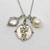 SeidenGang Sterling Silver Quartz & Pearl cherub charm NecklaceSKU-1099