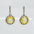 Judith Ripka Sterling silver 18k gold cubic zirconia drop earrings SKU-1134