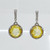 Judith Ripka Sterling silver 18k gold cubic zirconia drop earrings SKU-1134