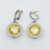 Judith Ripka Sterling silver 18k gold cubic zirconia drop earrings SKU-1134