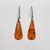 Sterling silver baltic amber drop earrings SKU-1135
