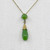 Gold Vermeil sterling silver  nephrite jade pendant necklace SKU-1136