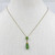 Gold Vermeil sterling silver  nephrite jade pendant necklace SKU-1136