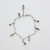 Sterling silver pearl & amethyst  charm bracelet  SKU-1158