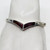 Sterling silver baltic amber inlay hinged bangle bracelet  SKU-1169