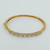 Gold vermeil Sterling silver Cubic Zirconia hinged bangle bracelet SKU-67