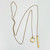 Gold vermeil sterling silver lariat necklace SKU-89