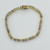 Gold vermeil sterling silver cubic zirconia tennis bracelet SKU-97