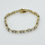 Gold vermeil sterling silver cubic zirconia tennis bracelet SKU-97