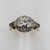 Art Deco 14k gold .80 carat Transitional European cut diamond engagement ring SKU-1999