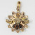 Late Victorian 14k Gold seed pearl sunflower brooch pendant SKU-5202