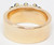 14k Yellow Gold sapphire & diamond flower  ring  SKU-5232