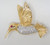 14k gold ruby & diamond hummingbird brooch SKU-5229