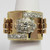 Retro Platinum & 18k gold old European cut diamond ring  SKU-5220