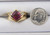 18k gold Rhodolite Garnet & diamond ring  SKU-5228