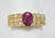 18k gold ruby & diamond ring  SKU-5249