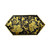 Vintage Gold Tone Damascene floral brooch SKU-1783