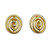 Vintage Gold tone spiral clip on earrings SKU-1830