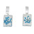 Silver tone flower acrylic earrings SKU-1802
