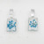 Silver tone flower acrylic earrings SKU-1802