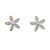 Nine West Silver tone rhinestone flower stud earrings SKU-1804