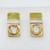 Hand Made sterling silver & brass earrings SKU-1856