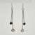 Sterling silver garnet & citrine earrings SKU-823