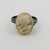 Art Deco sterling silver shell cameo ring  SKU-858