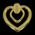 YSL Yves Saint Laurent Gold tone scarf clip brooch SKU-1008