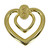 YSL Yves Saint Laurent Gold tone scarf clip brooch SKU-1008