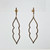Rose Gold vermeil sterling silver cubic zirconia drop earrings SKU-1196