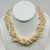 Gold filled cultured pearl & quartz torsade necklace SKU-1015