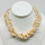 Gold filled cultured pearl & quartz torsade necklace SKU-1015