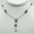Sterling silver amber bead necklace SKU-1120