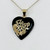 14k yellow gold I love you onyx heart pendant SKU-1997