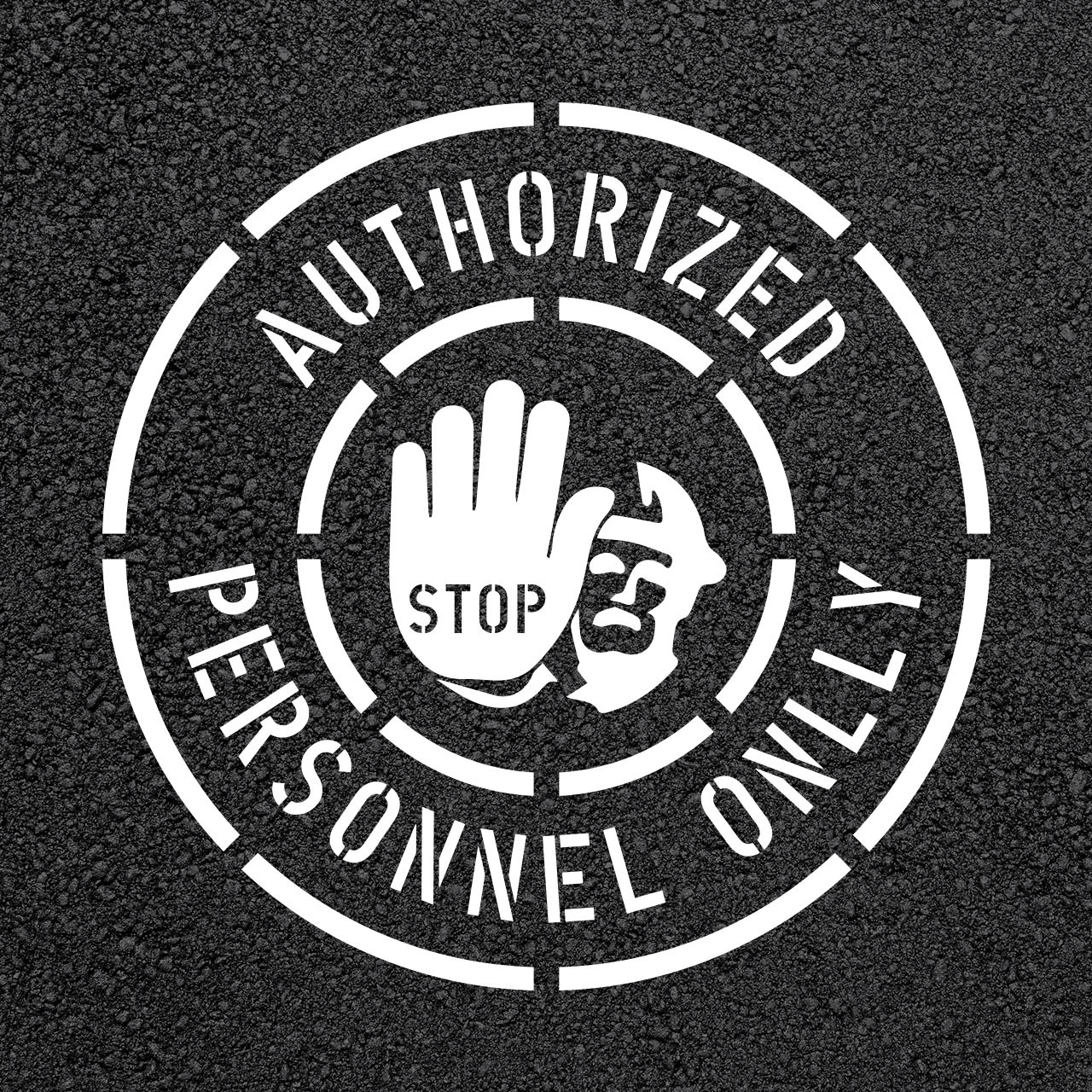 Authorized Personnel Only Floor Stencil | Stop-Painting.com