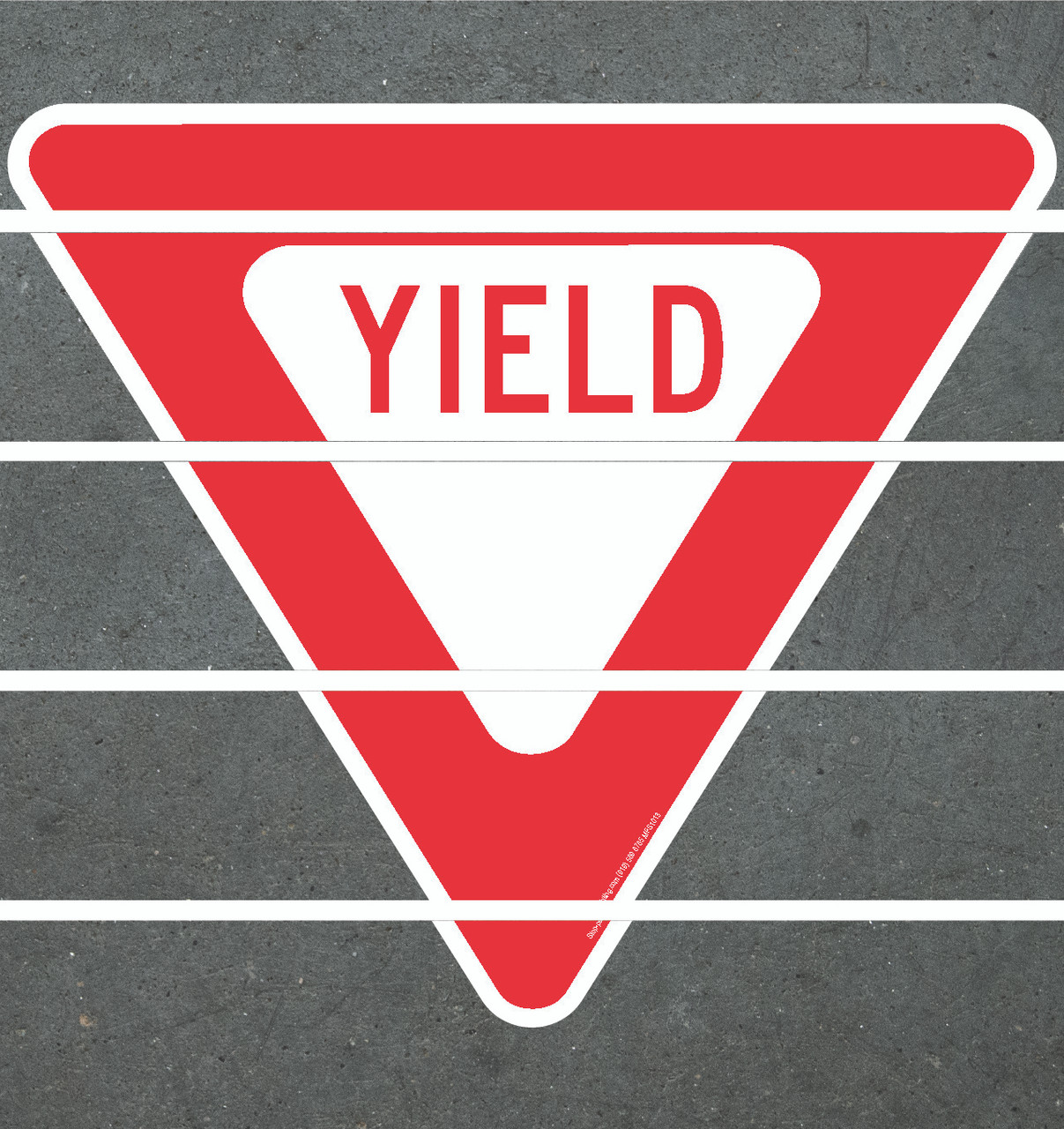 Reflective Triangle Yield Symbol