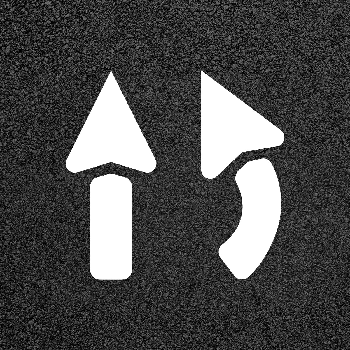 2 Piece Straight/Curved Arrow Stencil Kit | Stop-Painting.com