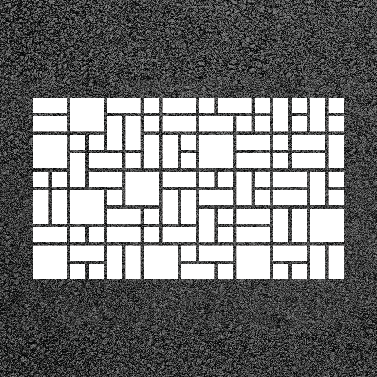 Random Brick Stencil, 4 Pack