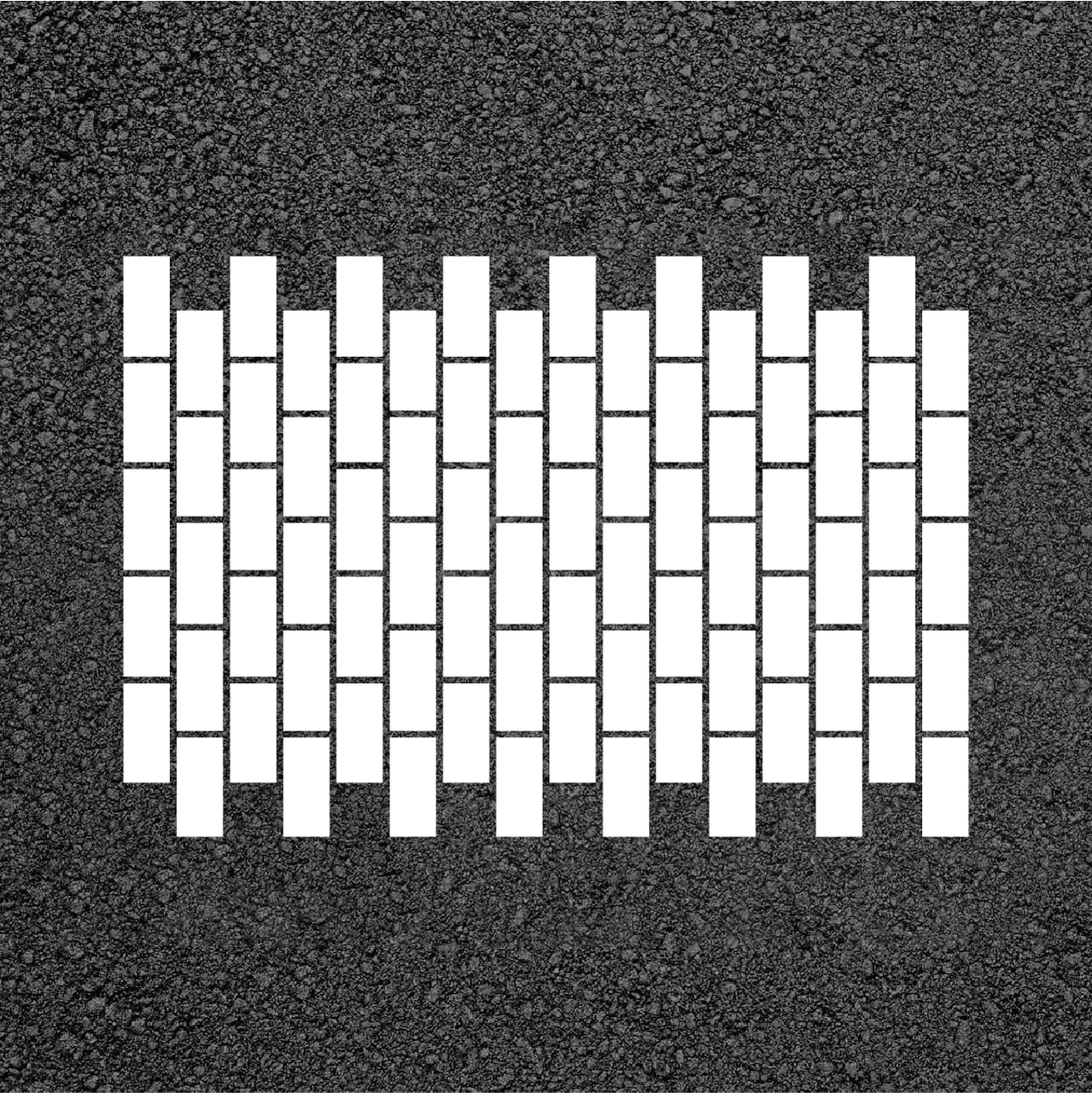 Diagonal Brick Stencil, 4 Pack