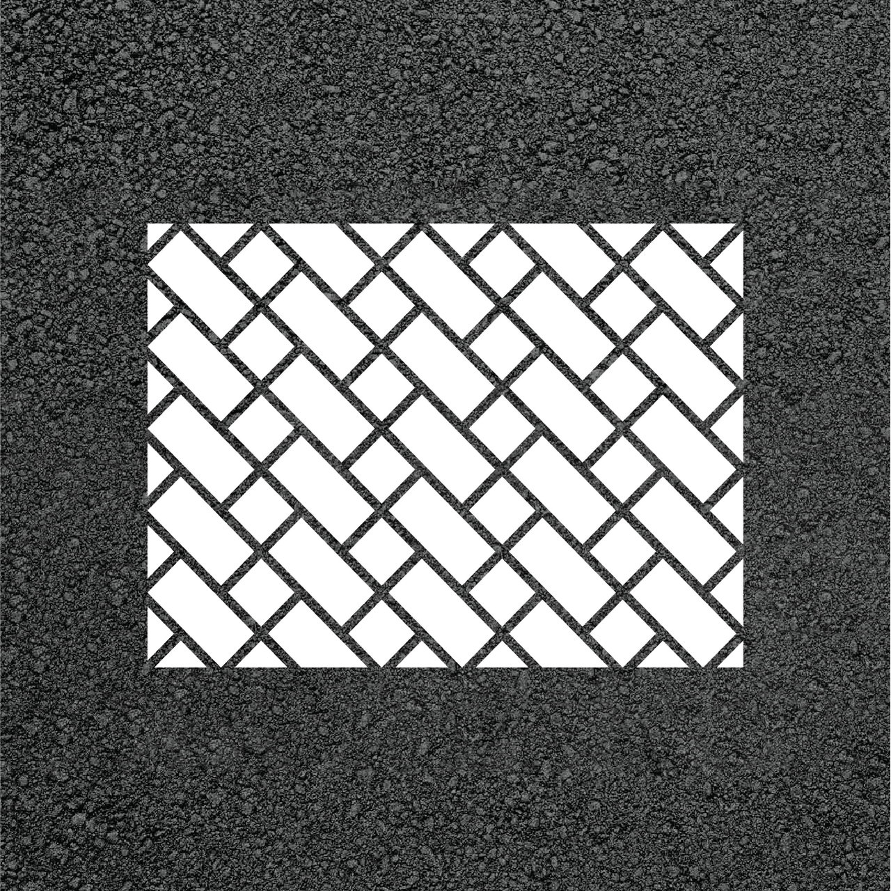 Diagonal Brick Stencil, 4 Pack