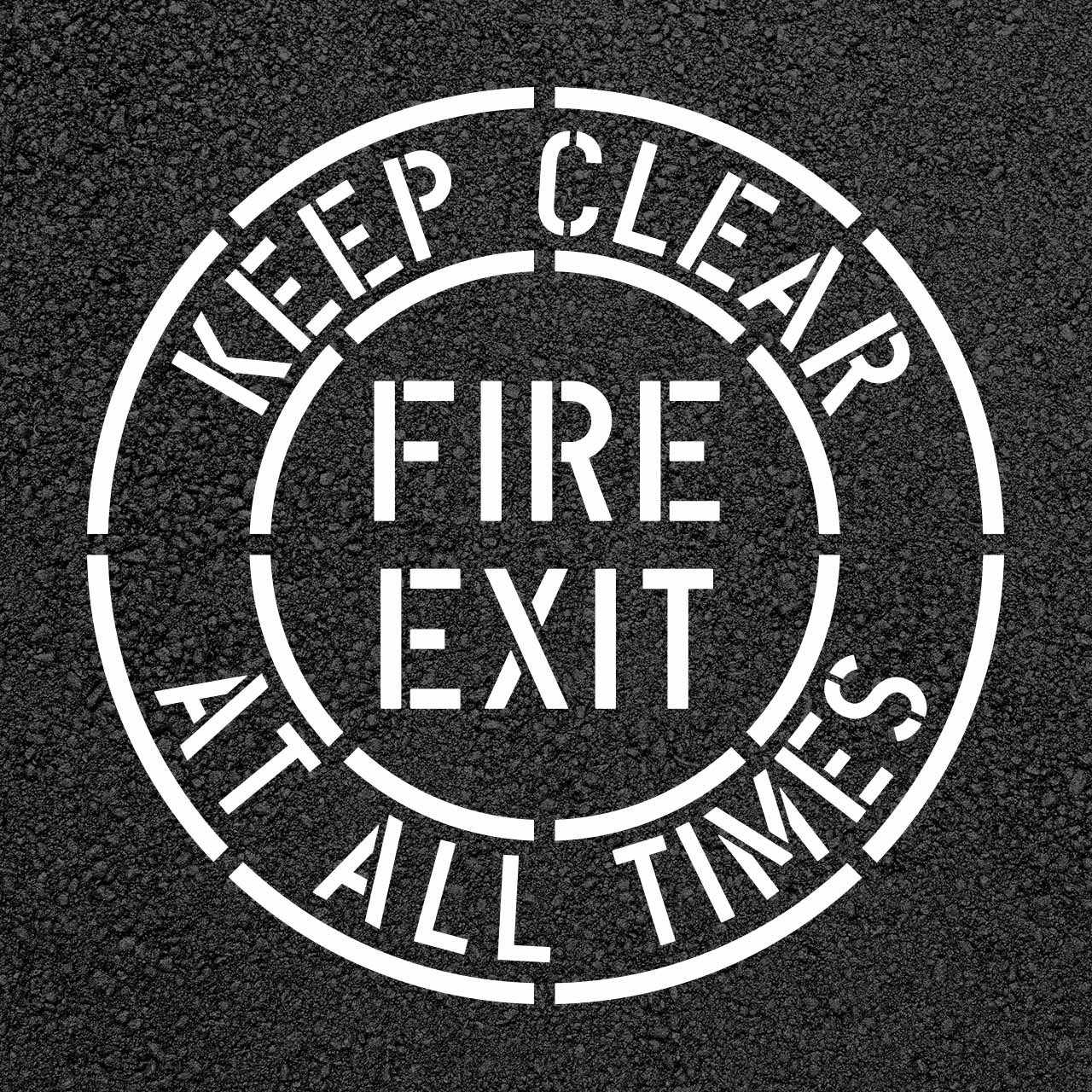 Fire Exit Keep Clear Stencil | Stop-Painting.com