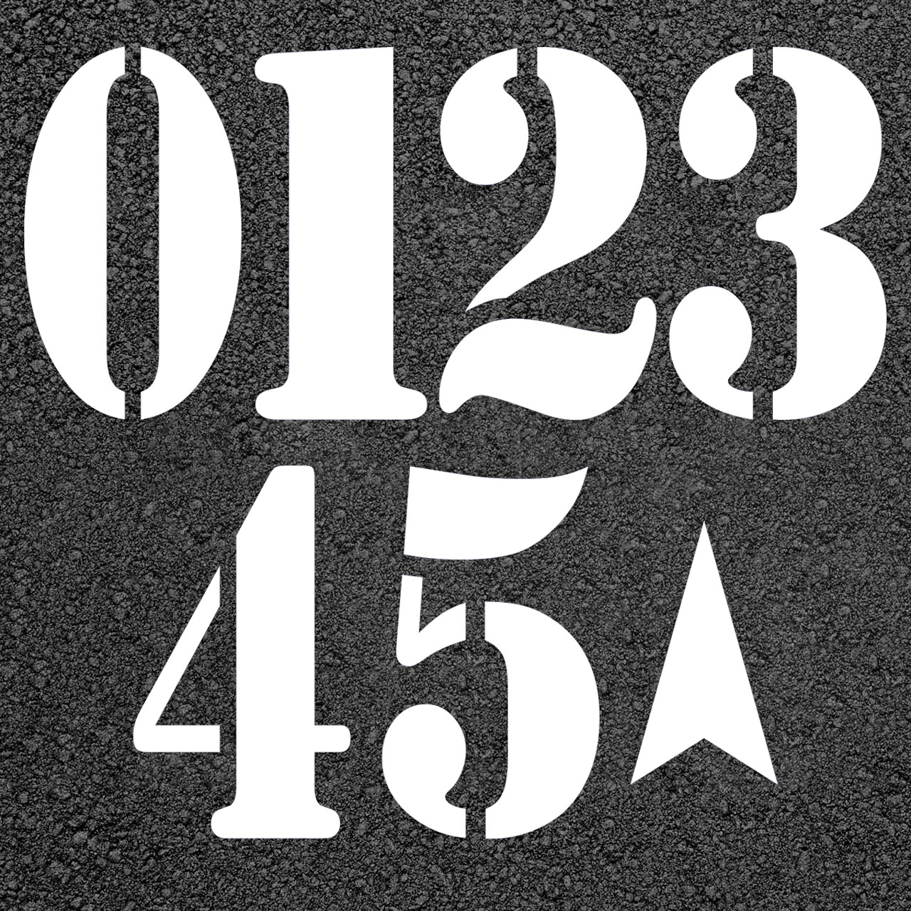 Number Set Stencils - Parking Lot Stencils - Industrial Stencils