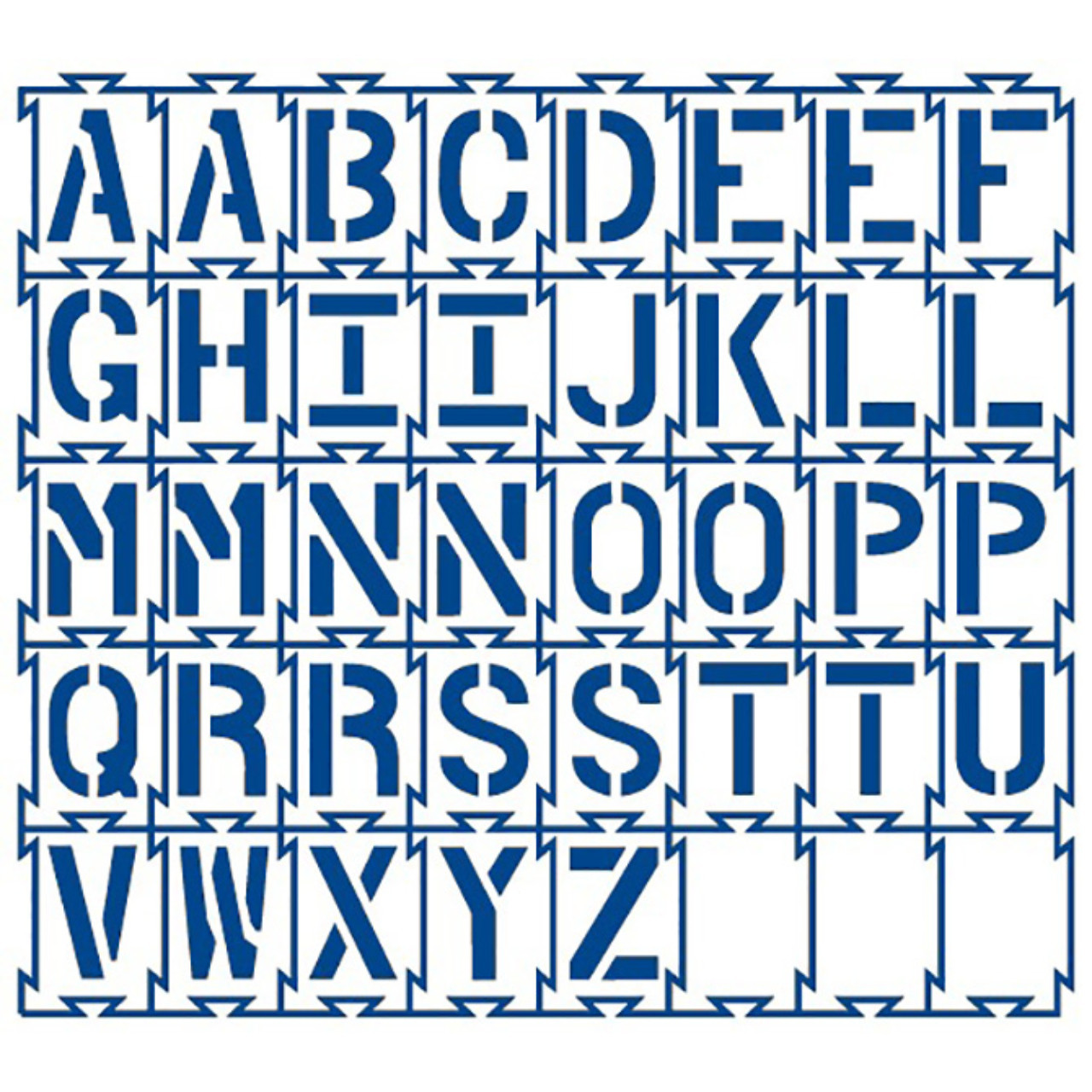 Interlocking Alphabet Stencils | Stop-Painting.com