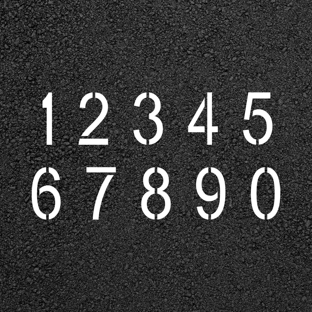 Parking Lot Number Stencils KITS & Individual Numbers