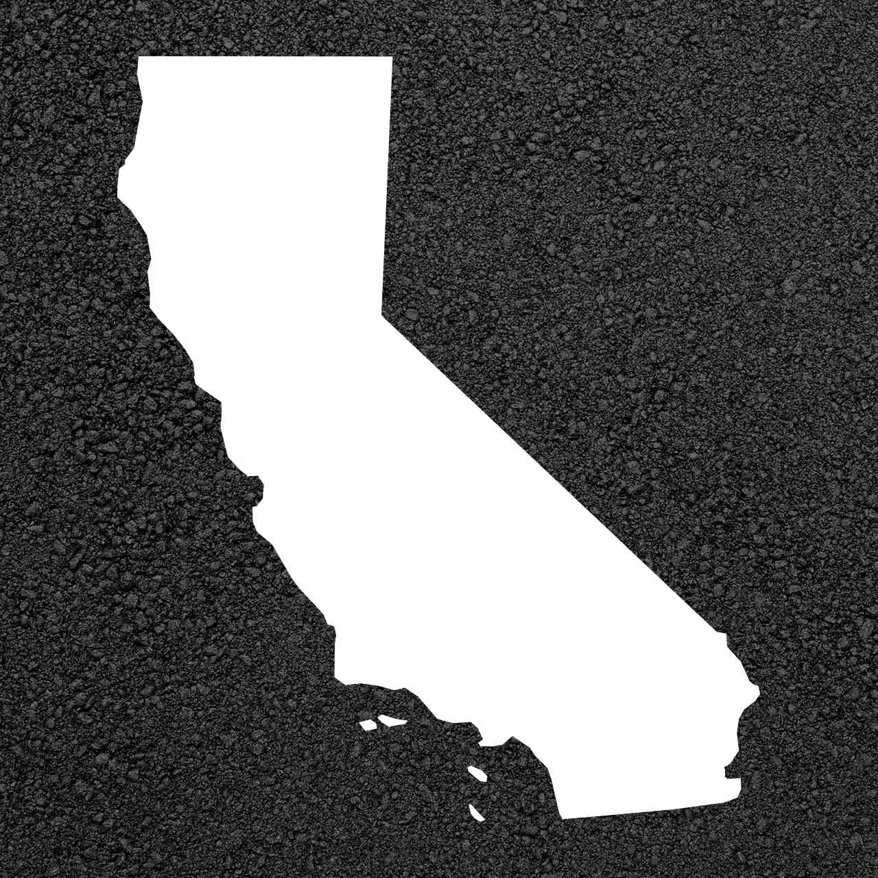 California State Map Stencil Stop
