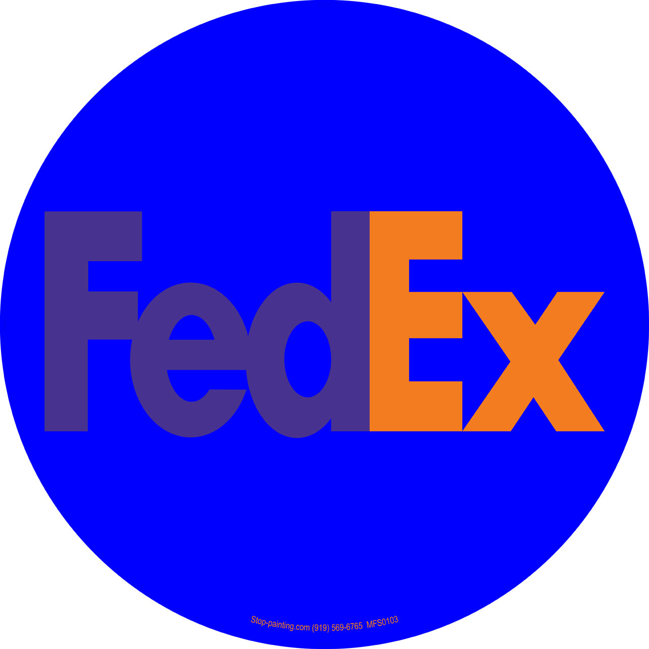 FedEx Floor Sign | Stop-Painting.com