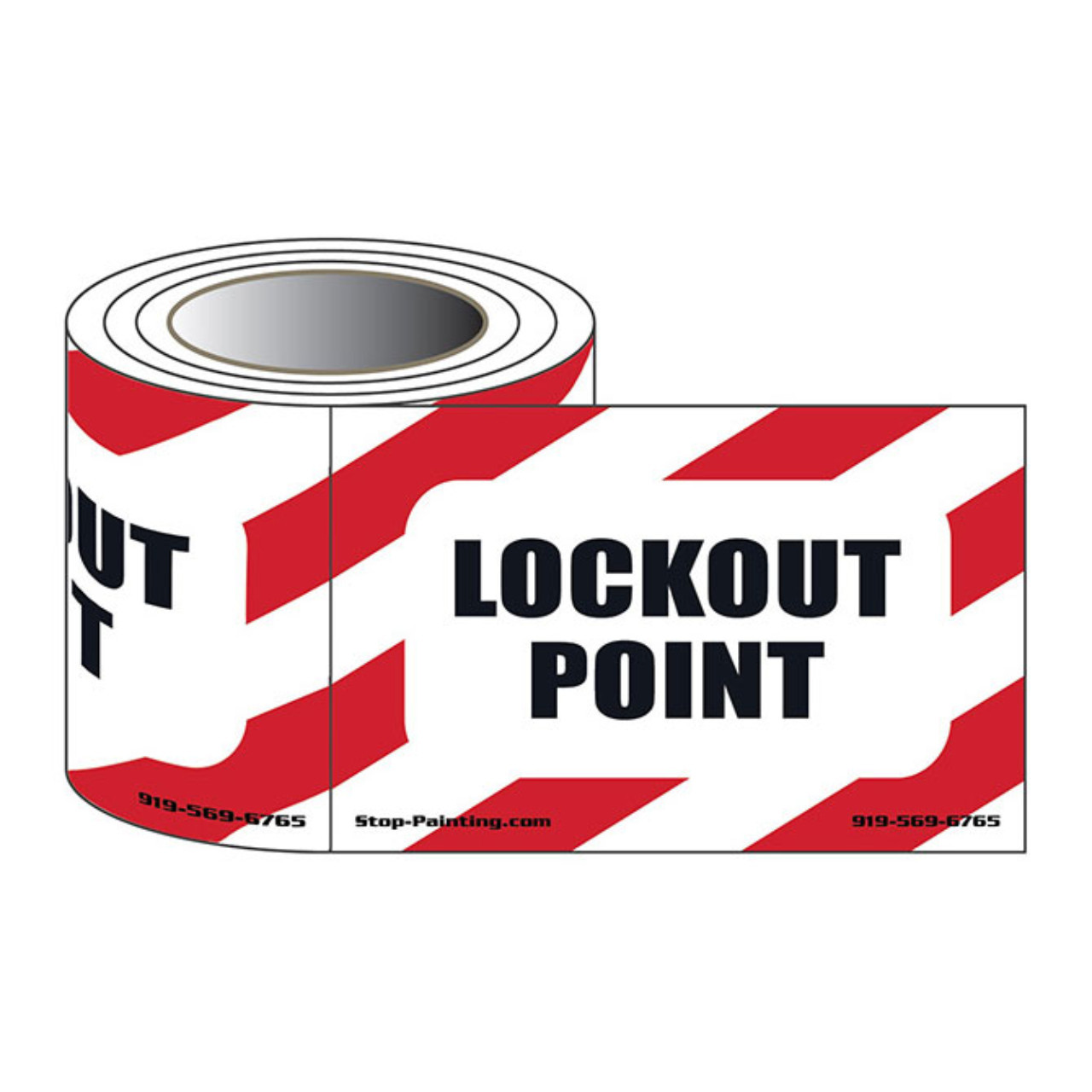 LockOut Point Safety Labels Roll of 100 Labels