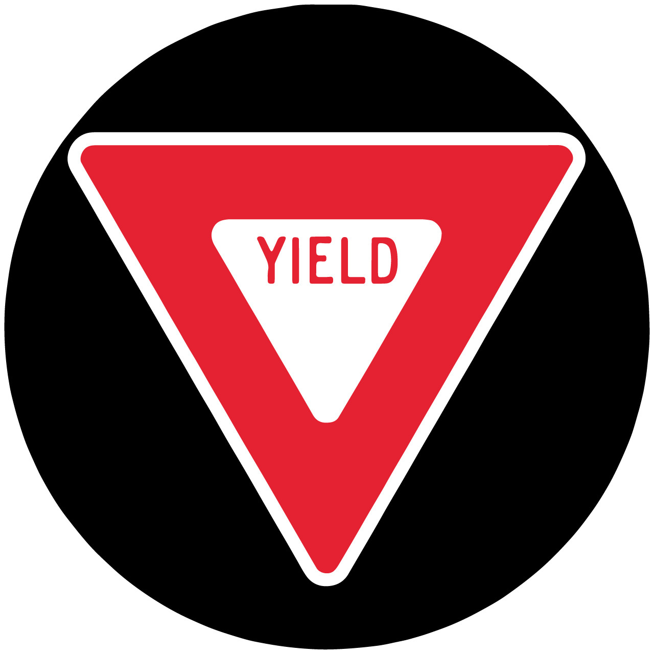Yield Sign Glass Gobo Red And White Stop Painting Com