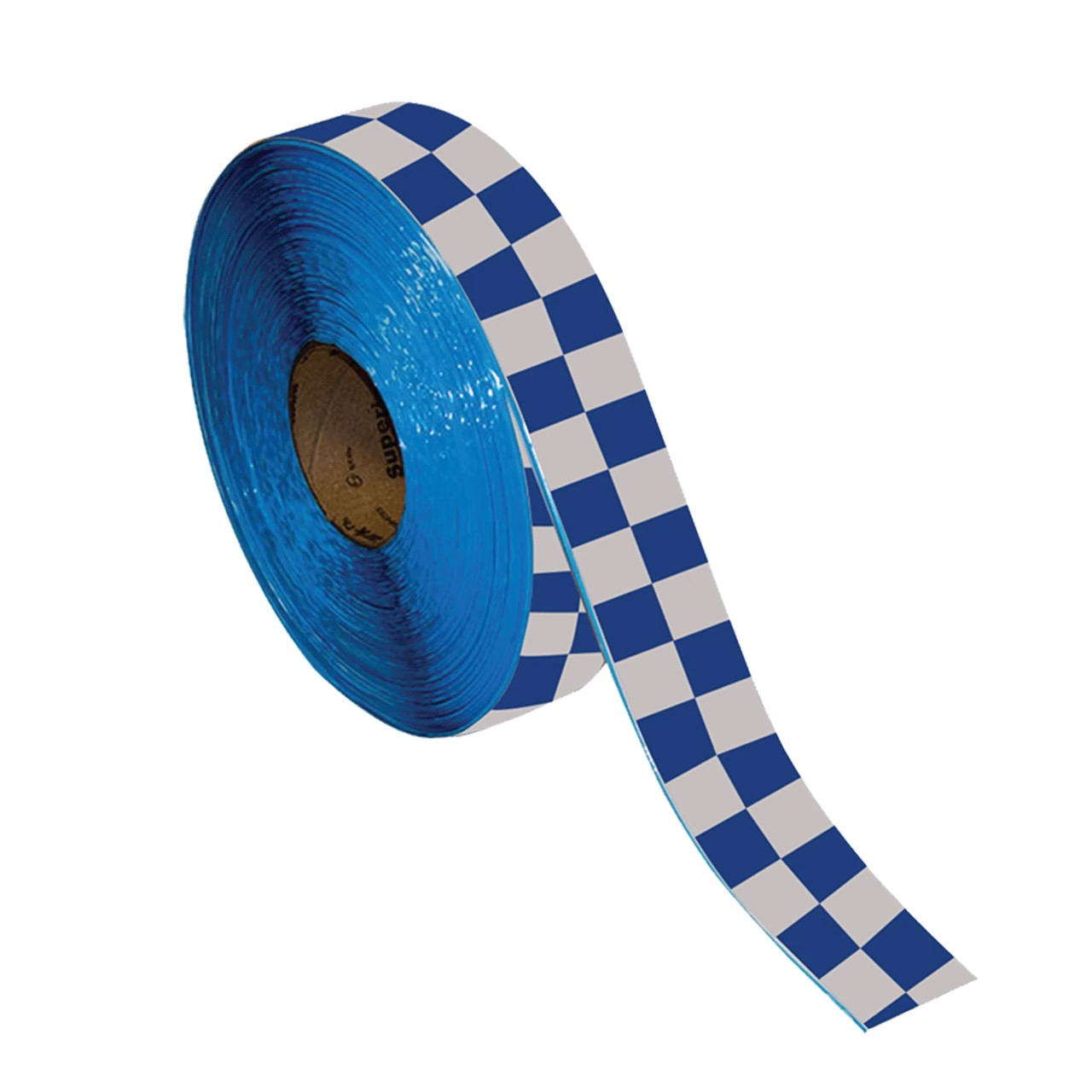 Superior Mark® Blue/White Checkerboard Hazard Floor Tape